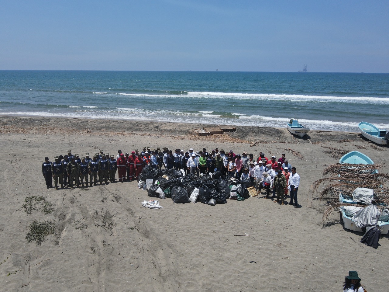 “2da Jornada de Limpieza y Conservación de Playas y Costas, en la Playa Emir, Ranchería la Unión 2da sección, municipio de Paraíso, Tabasco.